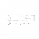 WOOOD SLOPING CORNER SOFA RIGHT GREY MELANGE thumbnail