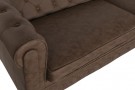COUCH POLYESTER WOOD 216X78X70 3 SEATS BROWN thumbnail