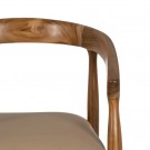 Spisestol natur-beige teak tre-skinn 54x51x70 thumbnail