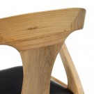 Spisestol natur-sort teak tre-skinn 55x54x77 thumbnail