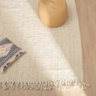 rektangulert gulvteppe krem jute 160x230 thumbnail