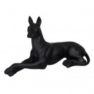 FIGURE DOG BLACK POLYRESIN DECORATION 37,50 X 13,50 X 22 CM thumbnail