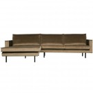WOOOD RODEO CHAISE LONGUE LEFT VELVET TAUPE thumbnail