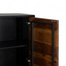 WARDROBE BROWN-BLACK WOOD ROOM 90 X 40 X 150 CM SKU. 612967 thumbnail