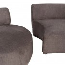 SOFA 3 PIECES GREY OLD FABRIC ROOM 405 X 112 X 70 CM thumbnail