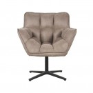 LOUNGE CHAIR IAN TAUPE MICROSUEDE thumbnail
