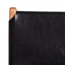 Spisestol svart teak tre-skinn 50x52x83 thumbnail