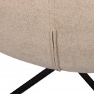 WOOOD MAUDI SWIVEL ARMCHAIR IN POLYESTER FABRIC - NATURAL  thumbnail