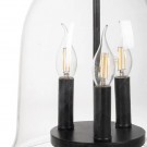 CEILING LAMP BLACK METAL / GLASS 33 X 33 X 54 CM thumbnail