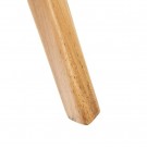 Lenestol beige teak tre-skinn 74x78x75 thumbnail