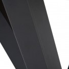 Moderne rundt spisebord i brun-svart MDF og metall – 90x90 cm | Perfekt for kjøkken og stue