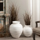 VASE WHITE FIBER CEMENT DECORATION 45 X 45 X 51 CM thumbnail