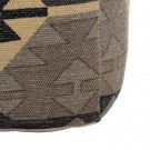Puff svart-taupe stoffdekorering 45x45x45 thumbnail