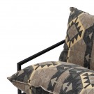Lenestol svart-taupe stoff-metall 70x84x86 thumbnail