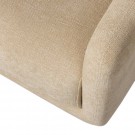 WOOOD OSCAR SWIVEL ARMCHAIR IN CHENILLE FABRIC - NATURAL  thumbnail