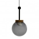 Taklampe svart-gull metall 14x14x26 thumbnail