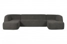 WOOOD SLOPING U-SHAPE SOFA GREY/BLACK MELANGE thumbnail