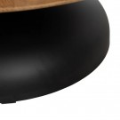 MAIN TABLE NATURAL-BLACK WOOD-IRON ROOM 90 X 90 X 35 CM thumbnail