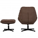 WOOOD YARO SWIVEL ARMCHAIR WITH FOOTSTOOL - ESPRESSO thumbnail