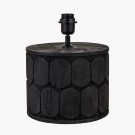 CEZARA BLACK WOOD TABLE LAMP ( Lampefot) thumbnail