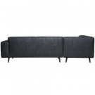 WOOOD STATEMENT CORNER SOFA LEFT SUEDINE BLACK thumbnail
