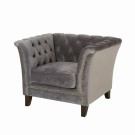 Fifth avenue sofa 1 seter grå velur, ben dempet svart thumbnail