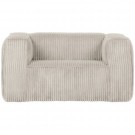 WOOD BEAN ARMCHAIR IN WIDE CORD VELVET - NATURAL COLOR thumbnail