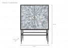 Bone resin skjenk 100x40x140 sort taracea thumbnail