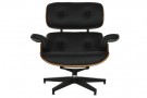 ARMCHAIR SET 2 WALNUT PU 89X87X79 FOOTREST BLACK thumbnail
