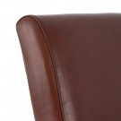 ARMCHAIR BROWN TEAK WOOD-LEATHER ROOM 65 X 76 X 83 CM thumbnail