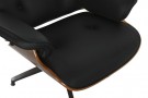 ARMCHAIR SET 2 WALNUT PU 89X87X79 FOOTREST BLACK thumbnail