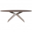 Elk spisebord aluminium understell med hpl topp sand 100x220cm thumbnail