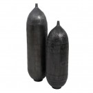 Vase svart aluminium 33x33x120 thumbnail