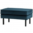 WOOOD RODEO HOCKER ON LEGS VELVET BLUE thumbnail