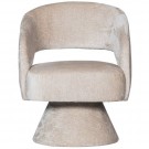WOOOD EBBA SWING ARMCHAIR - CHENILLE FABRIC - NATURAL  thumbnail
