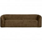 WOOOD SLOPING 3-SEATER SOFA STRUCTURE VELVET BRASS thumbnail
