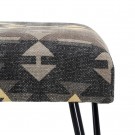 Benk svart-taupe 120x42x48 thumbnail