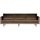 WOOOD RODEO SOFA 3 SEATER VELVET RUST thumbnail