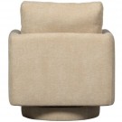 WOOOD OSCAR SWIVEL ARMCHAIR IN CHENILLE FABRIC - NATURAL  thumbnail