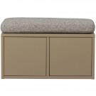 WOOOD TURNER STORAGE BENCH PINE MUD WITH SEATCUSHION KHAKI [fsc] thumbnail