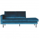 BePureHome RODEO DAYBED LEFT VELVET BLUE thumbnail