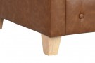 COUCH POLYESTER WOOD 151X79X70 2 SEATS BROWN thumbnail