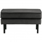 WOOOD RODEO HOCKER ON LEGS VELVET ANTHRACITE thumbnail