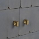 Konsoll grått tre/metall 96x46x85 thumbnail