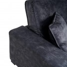 3 SEATER SOFA DARK GREY FABRIC ROOM 230 X 93 X 97 CM thumbnail