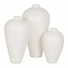 VASE WHITE TERRACOTTA DECORATION 51 X 51 X 100 CM thumbnail