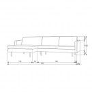 WOOOD RODEO CHAISE LONGUE LEFT VELVET CHESTNUT thumbnail