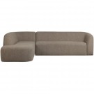 WOOOD SLOPING CORNER SOFA LEFT LIGHT BROWN MELANGE thumbnail