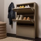 WOOOD SABINE 3-COMPARTMENT SHOE CABINET METAL SAND thumbnail