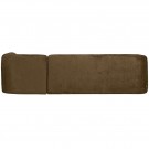 WOOOD SLOPING CORNER SOFA RIGHT STRUCTURE VELVET BRASS thumbnail